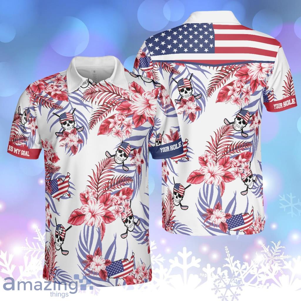 Seamless Tropical Pattern Golf Skull America Versatile Texas Bluebonnet Personalized Polo Shirt image Seamless Tropical Pattern Golf Skull America Versatile Texas Bluebonnet Personalized Polo Shirt Product Photo 1