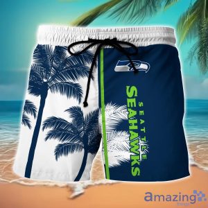 Seattle Seahawks Hawaiian Shirt And Shorts Set Custom Name Summer Vacation Shirt NFL Fans Product Photo 2