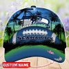 Seattle Seahawks NFL 3D Cap Coconut Pattern Hawaii Summer Gift