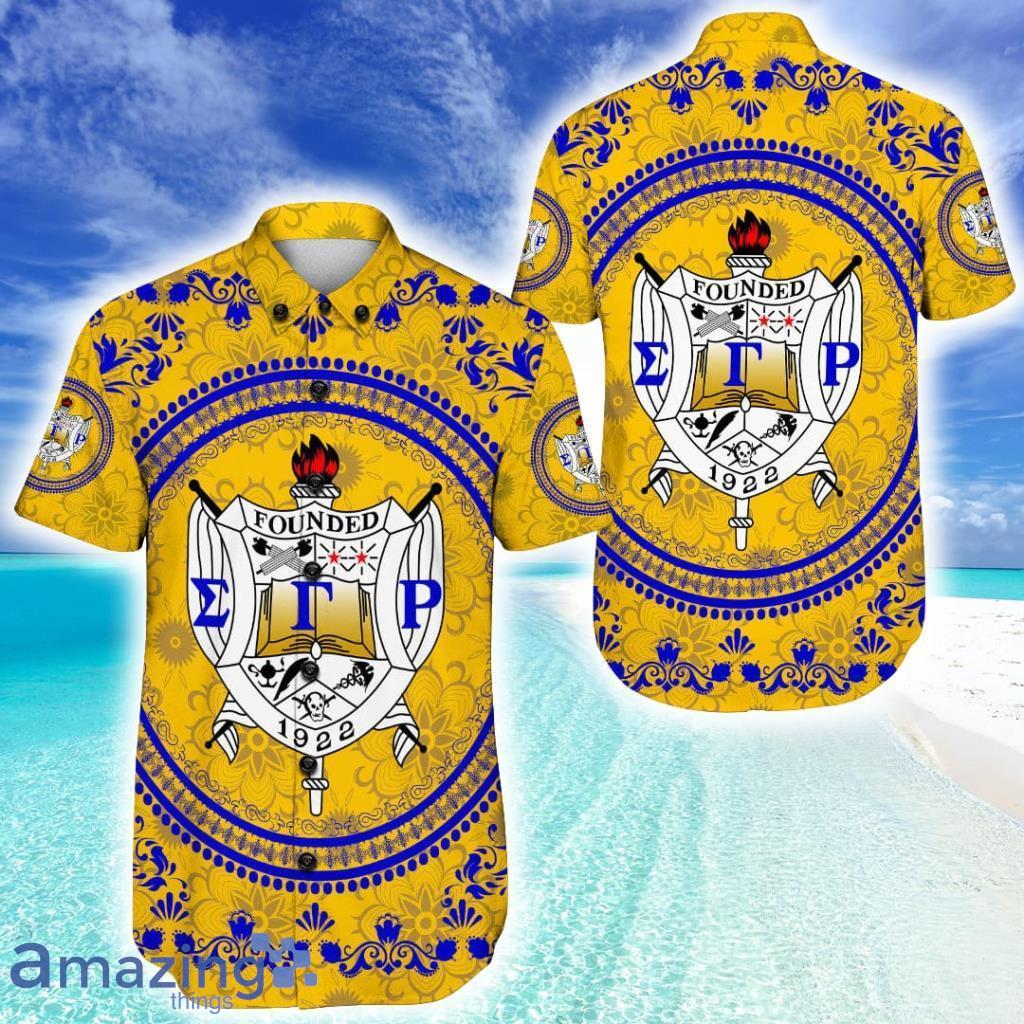 Sigma Gamma Rho Floral Pattern Hawaiian Shirt For Men And Women image Sigma Gamma Rho Floral Pattern Hawaiian Shirt For Men And Women Product Photo 1