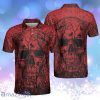Skull Crow Black And Red Dark Forrest Skull Crow Personalized Polo Shirt