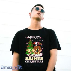 Snoopy And Friends Merry New Orleans Saints Christmas Shirt image Snoopy And Friends Merry New Orleans Saints Christmas Shirt Product Photo 3