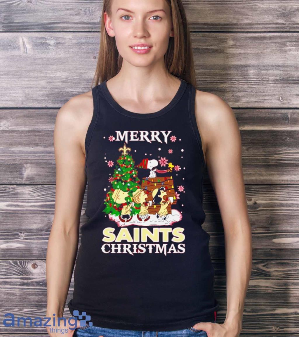 Snoopy And Friends Merry New Orleans Saints Christmas Shirt image Snoopy And Friends Merry New Orleans Saints Christmas Shirt Product Photo 5