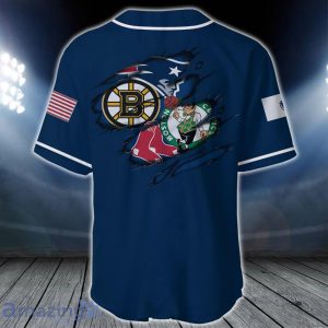 Sport Lover Boston BLUE jersey BaseBall Custom Name image Sport Lover Boston BLUE jersey BaseBall Custom Name Product Photo 2