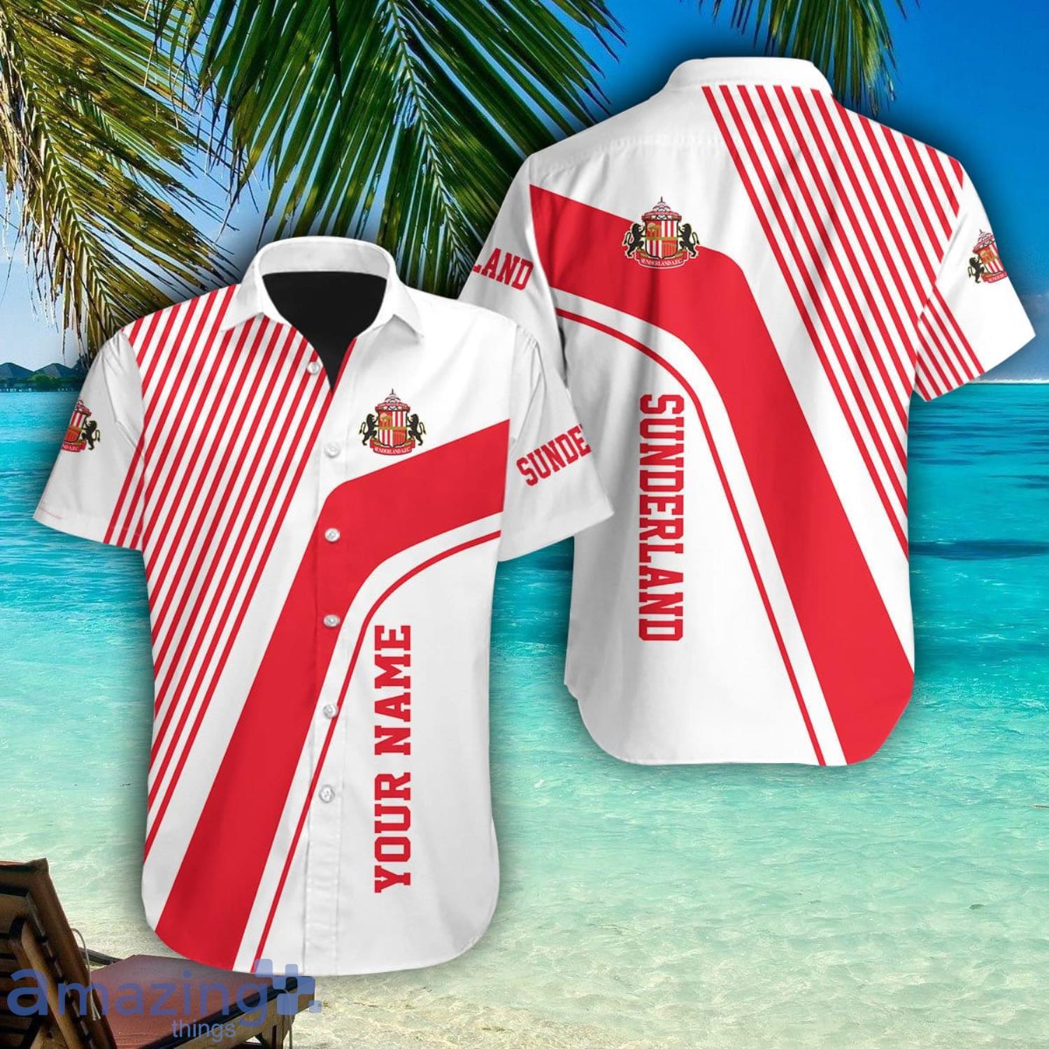 Sunderland Personalized Name Hawaiian Shirt Summer Team Shirt image Sunderland Personalized Name Hawaiian Shirt Summer Team Shirt Product Photo 1