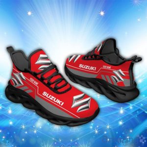 Suzuki Red Max Soul Shoes Custom Name Sneakers Car Lovers Gift image Suzuki Red Max Soul Shoes Custom Name Sneakers Car Lovers Gift Product Photo 2