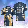 Swing Swear Drink Repeat Golf Navy Personalized Polo Shirt