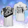 Swing Swear Drink Repeat Golf White Classic Personalized Polo Shirt