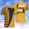 Swing Swear Drink Repeat Versatile Argyle Pattern For Male Golfers, Skull Golf Shirt