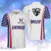 Swinger Skull Golf Golf Pattern American Flag Personalized Polo Shirt