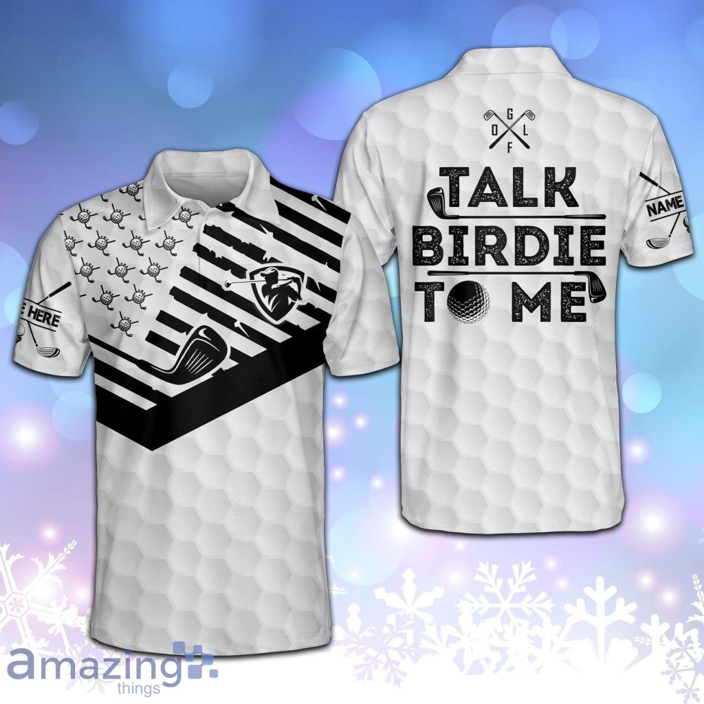 Talk Birdie To Me Golf Collared Personalized Polo Shirt image Talk Birdie To Me Golf Collared Personalized Polo Shirt Product Photo 1