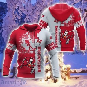 Tampa Bay Buccaneers Custom Name 3D Hoodie Heartbeat Pattern For Fans Product Photo 2