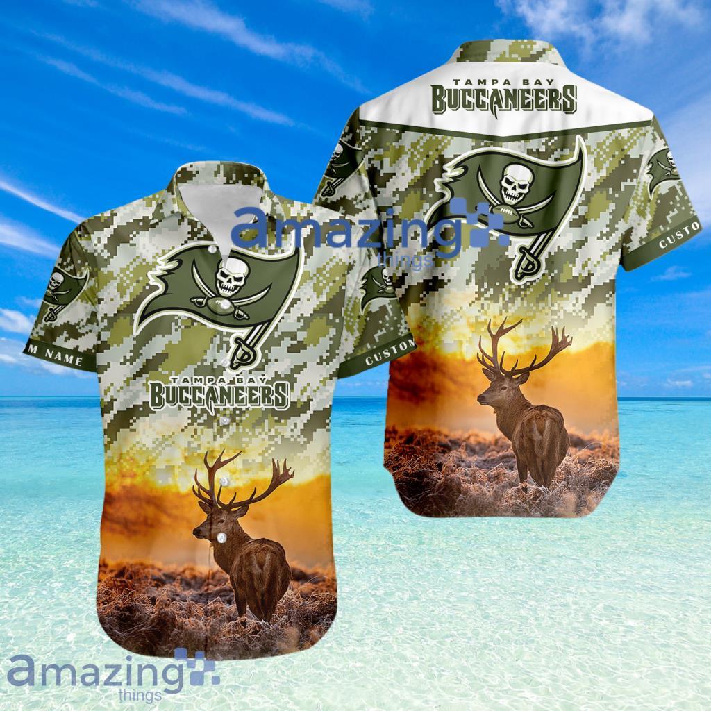 Tampa Bay Buccaneers NFL Team Sport Deer Hunting Camouflage Pattern Hawaiian Shirt New Design Product Photo 1