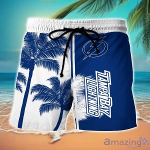 Tampa Bay Lightning Hawaiian Shirt And Shorts Set Custom Name Summer Vacation Shirt NHL Fans Product Photo 2