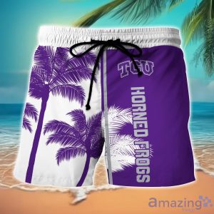TCU Horned Frogs Hawaiian Shirt And Shorts Set Custom Name Summer Vacation Shirt NCAA1 Fans Product Photo 2
