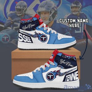 Tennessee Titans Air Jordan Hightop Shoes Custom Name For Fans Limited Shoes Product Photo 2