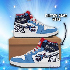 Tennessee Titans Air Jordan Hightop Shoes Custom Name For Fans Limited Shoes Product Photo 1