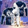 Tennessee Titans Custom Name 3D Hoodie Heartbeat Pattern For Fans