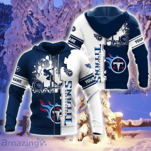 Tennessee Titans Custom Name 3D Hoodie Heartbeat Pattern For Fans Product Photo 1