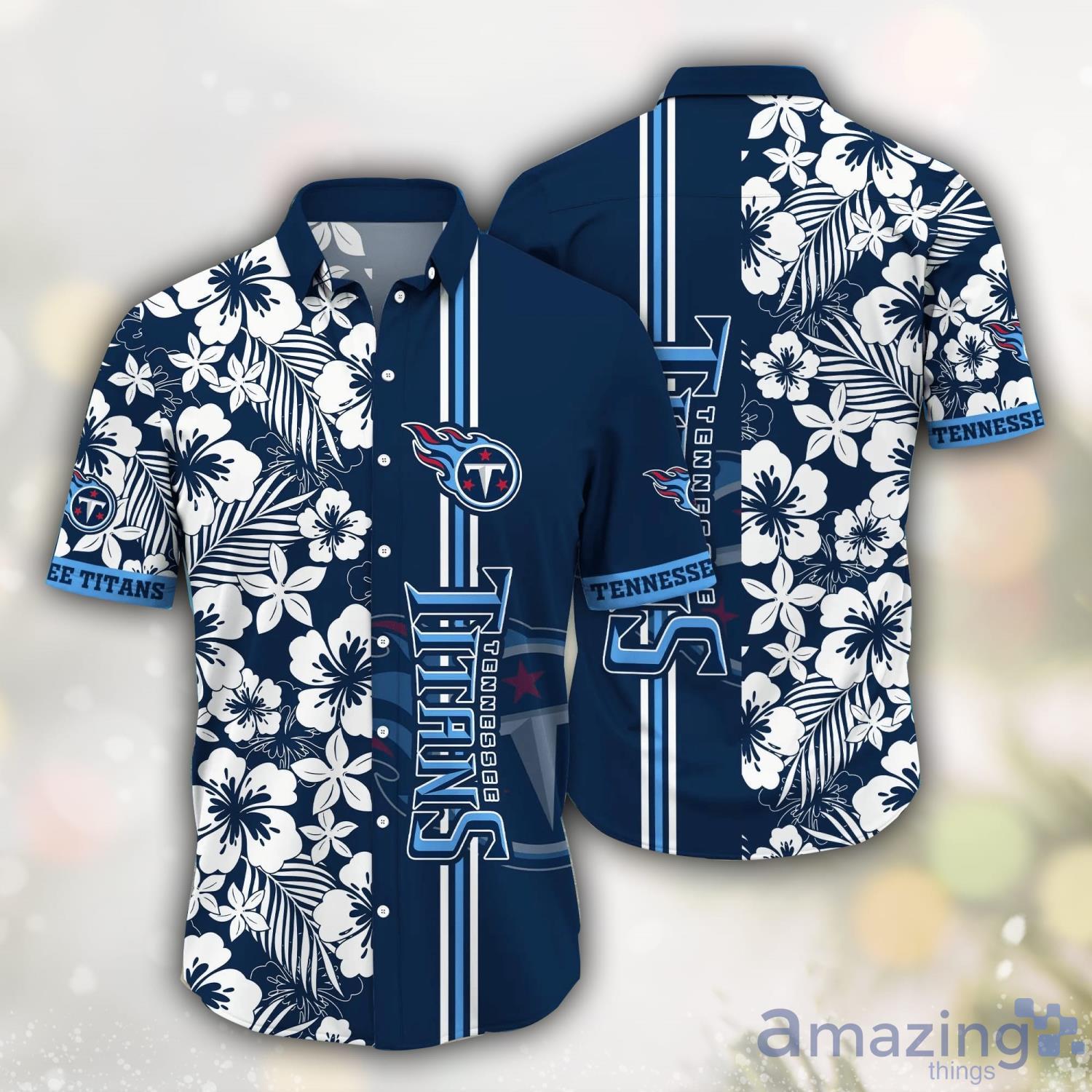 Tennessee Titans NFL Flower Hawaii Shirt Summer Gift Men And Wwomen Shirts image Tennessee Titans NFL Flower Hawaii Shirt Summer Gift Men And Wwomen Shirts Product Photo 1