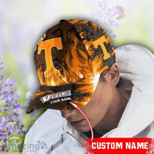 Tennessee Volunteers NCAA2 Fire Pattern 3D Cap Custom Name Special Gift For Fans Product Photo 2