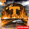 Tennessee Volunteers NCAA2 Fire Pattern 3D Cap Custom Name Special Gift For Fans