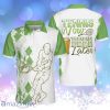 Tennis Now Beer Later White And Green Tennis Personalized Polo Shirt