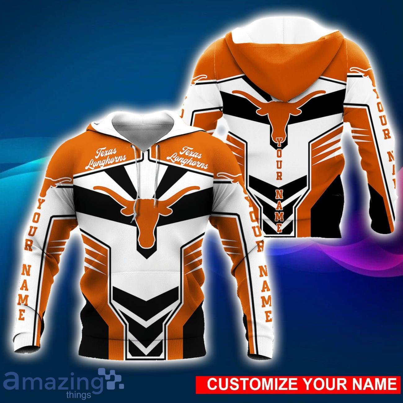 Texas Longhorns 3D Hoodie All Over Printed Personalized Name Special Design For Fans image Texas Longhorns 3D Hoodie All Over Printed Personalized Name Special Design For Fans Product Photo 2
