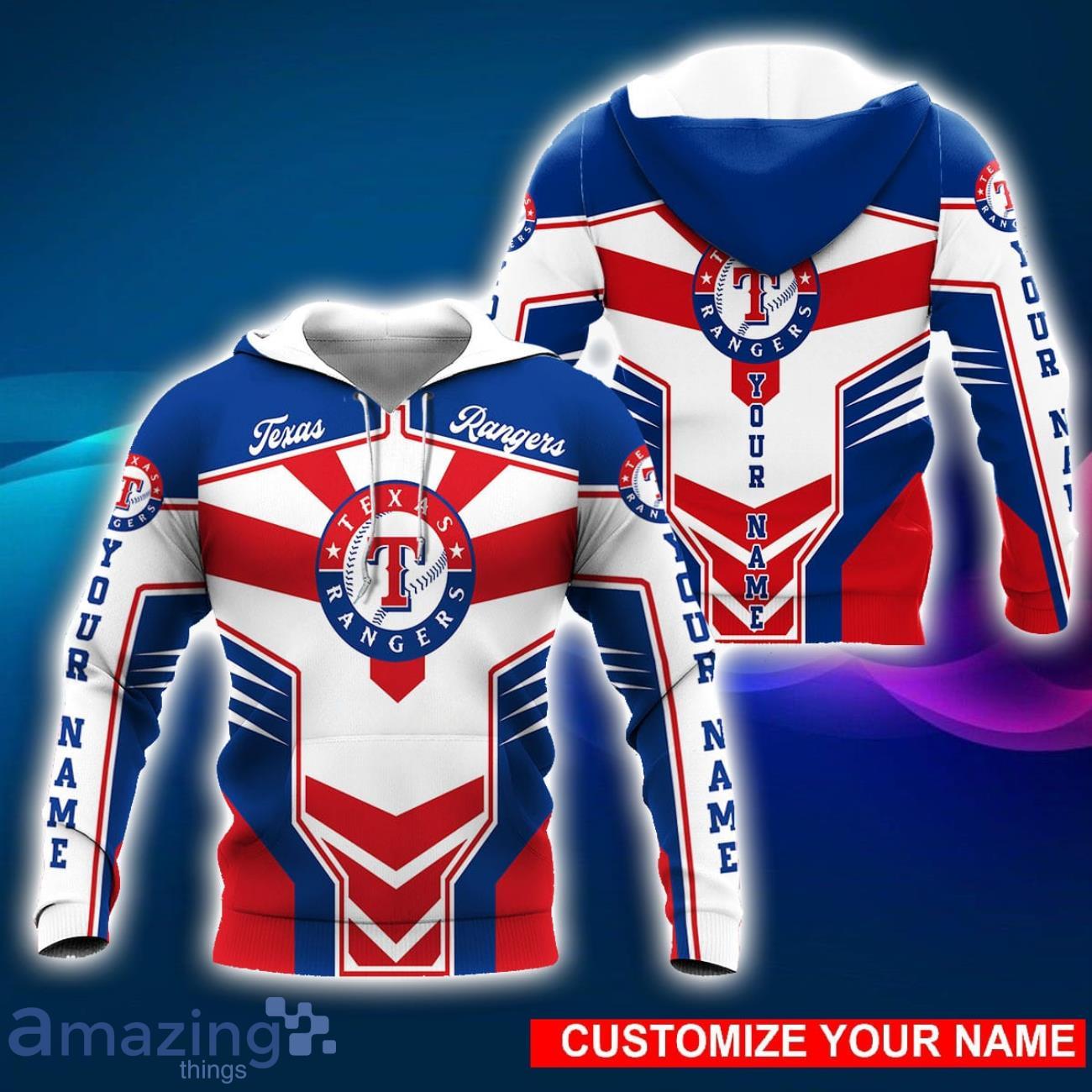 Texas Rangers 3D Hoodie All Over Printed Personalized Name Special Design For Fans image Texas Rangers 3D Hoodie All Over Printed Personalized Name Special Design For Fans Product Photo 2
