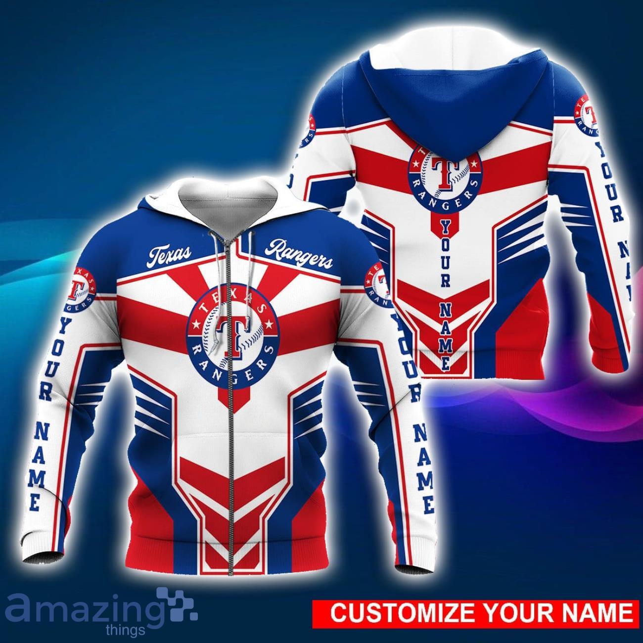 Texas Rangers 3D Hoodie All Over Printed Personalized Name Special Design For Fans image Texas Rangers 3D Hoodie All Over Printed Personalized Name Special Design For Fans Product Photo 1
