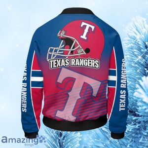 Texas Rangers MLB Blue Red Bomber Jacket Gift For Fans Product Photo 2