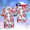 Texas Skull Floral Pattern Golf Personalized Polo Shirt