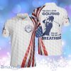 The Day I Stop Golfing Golf Pattern Skeleton Golfer American Flag Personalized Polo Shirt