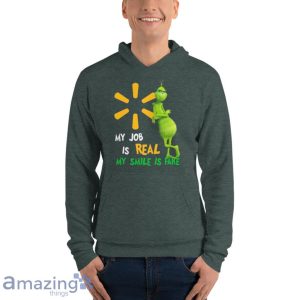 The Grinch And Walmart Logo My Job Is Real My Smile Is Fake Shirt Product Photo 10