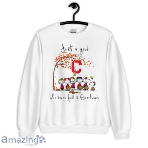 The Peanuts Just A Girl Who Loves Fall Cleveland Guardians Shirt Product Photo 5