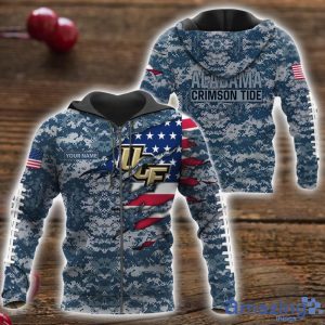 UCF Knights-Custom Name T-Shirt Hoodie Sweatshirt Camo US. Navy For men and Women Product Photo 4