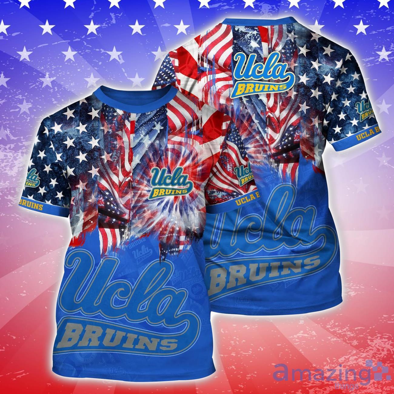 UCLA Bruins NCAA3 Independence Day Gift Football Team T Shirt image UCLA Bruins NCAA3 Independence Day Gift Football Team T-Shirt Product Photo 1