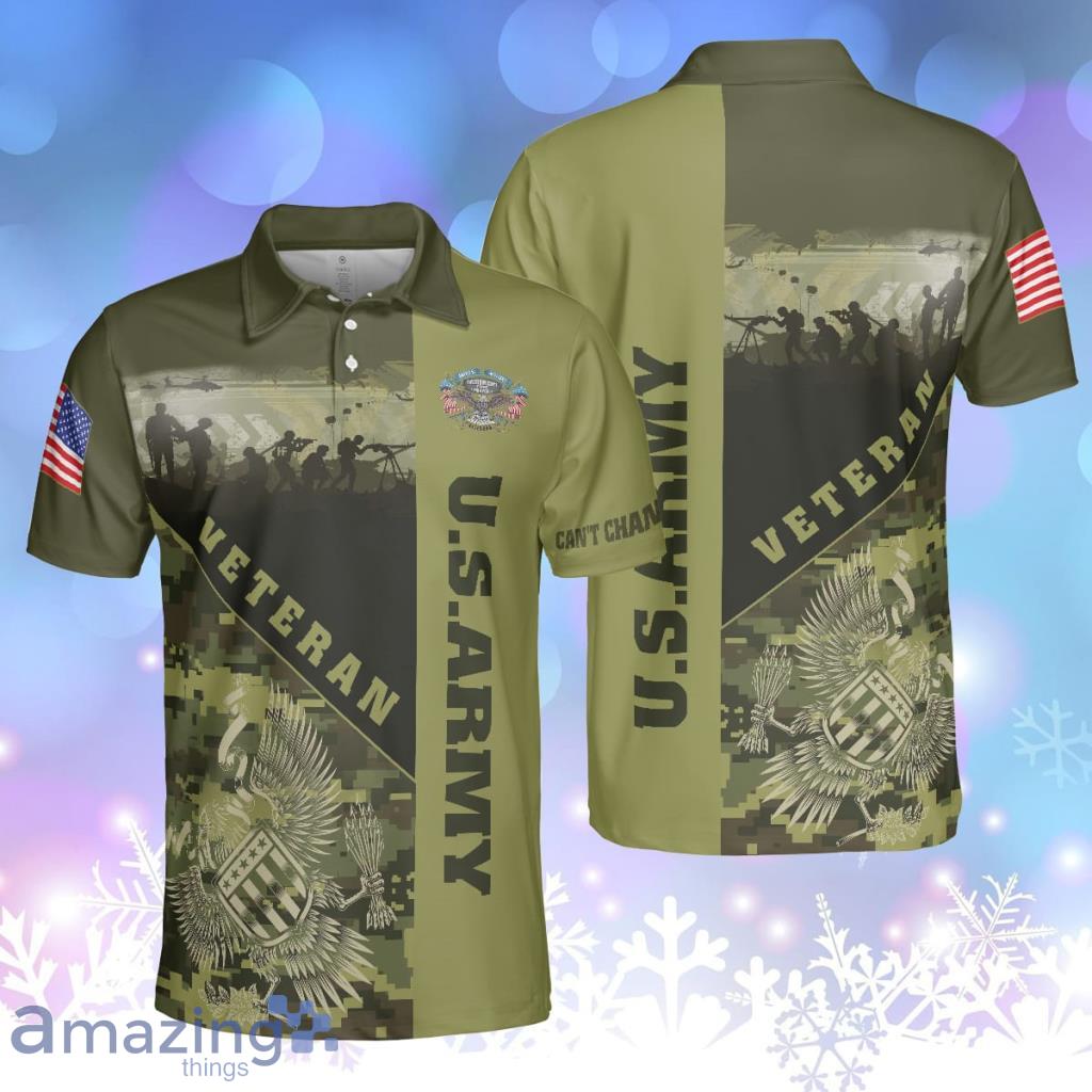 Us Army Veterans Can't Change History Green Veteran Patriotic Veteran Personalized Polo Shirt image Us Army Veterans Can't Change History Green Veteran Patriotic Veteran Personalized Polo Shirt