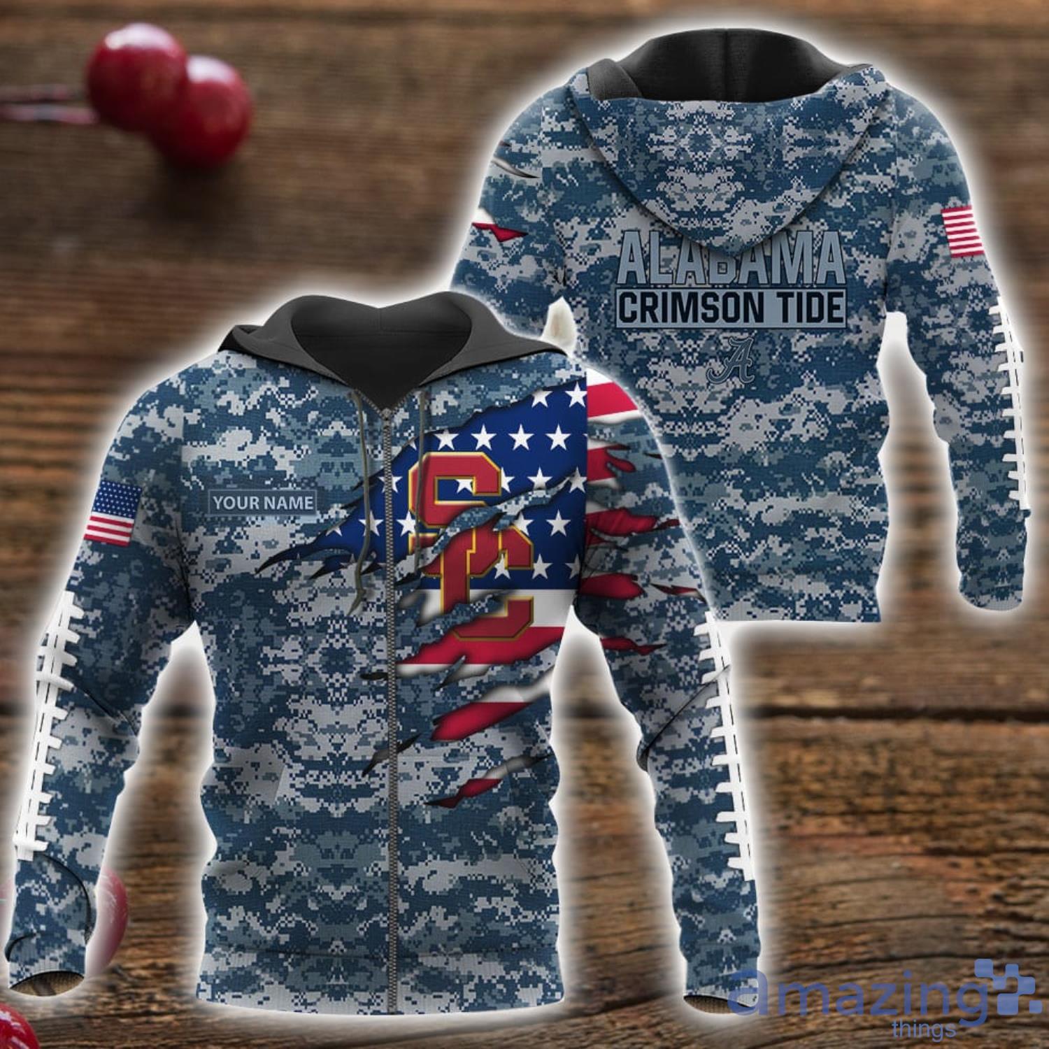 USC Trojans Custom Name T Shirt Hoodie Sweatshirt Camo US. Navy For men and Women image USC Trojans-Custom Name T-Shirt Hoodie Sweatshirt Camo US. Navy For men and Women Product Photo 4