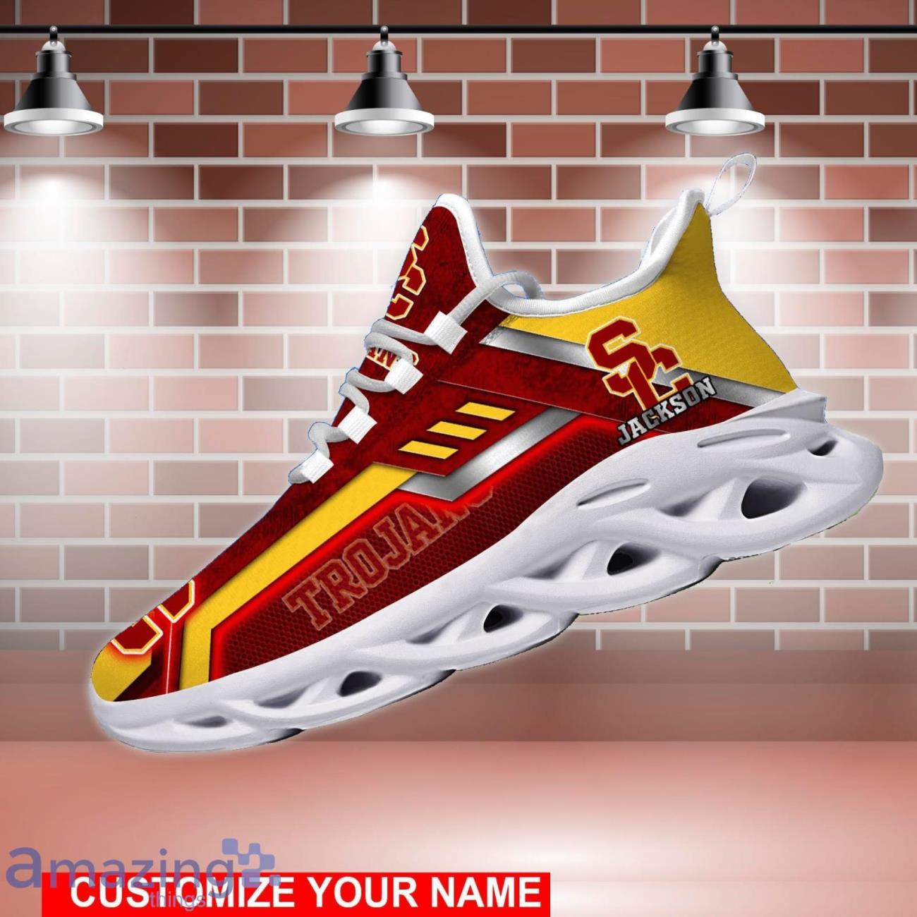 USC Trojans NCAA1 Max Soul Shoes Custom Name Sports Sneakers For Fans image USC Trojans NCAA1 Max Soul Shoes Custom Name Sports Sneakers For Fans Product Photo 3