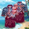 Virginia Tech Hokies Flower Hawaii Shirt, Summer Football Shirts Best Gift