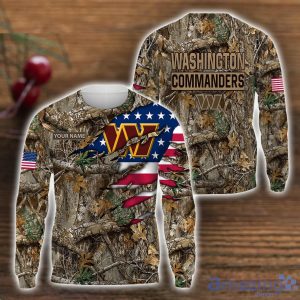 Washington Commanders 3D Printed T Shirt Hoodie Sweatshirt Camo Hunting Perfect Gift Custom Name For Fans image Washington Commanders 3D Printed T-Shirt Hoodie Sweatshirt Camo Hunting Perfect Gift Custom Name For Fans Product Photo 2