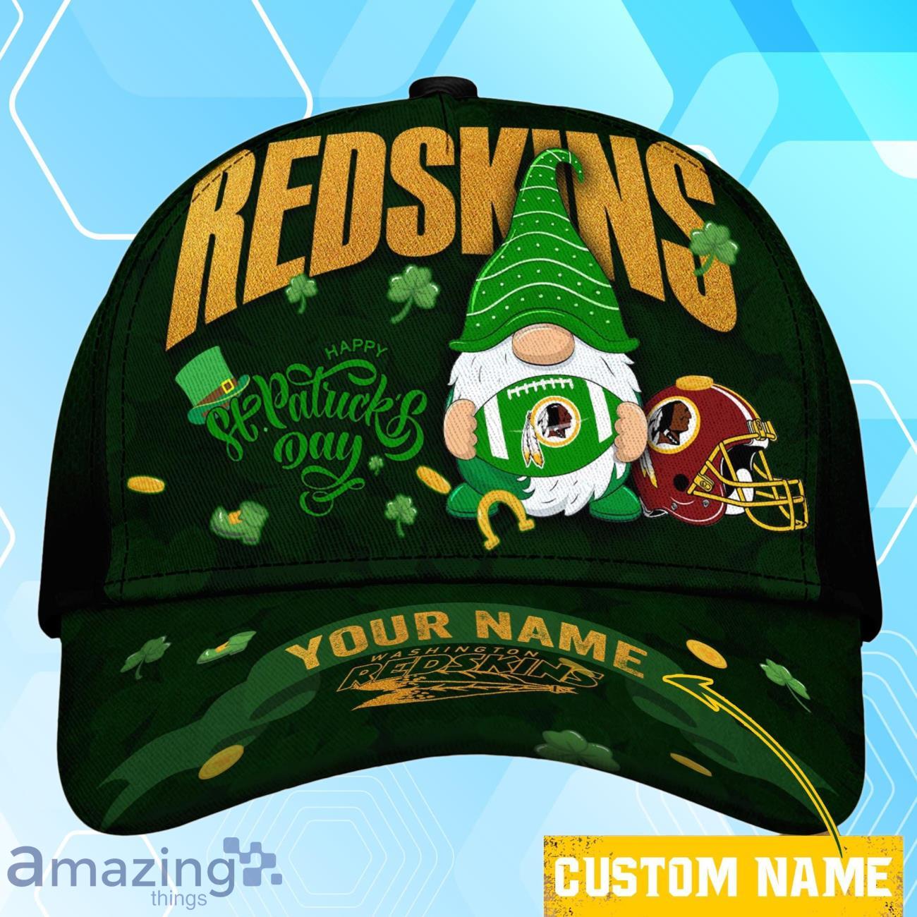 Washington Redskins NFL Cap Gnomes Patrick's Day Custom Name image Washington Redskins NFL Cap Gnomes Patrick's Day Custom Name