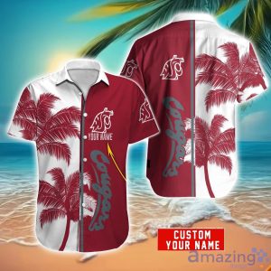 Washington State Cougars Hawaiian Shirt And Shorts Set Custom Name Summer Vacation Shirt NCAA1 Fans Product Photo 1