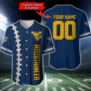 West Virginia Mountaineers BaseBall jersey Shirt Custom Name & Custom Number For Fans Product Photo 1