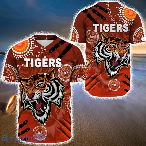 Wests Tigers Indigenous Victorian Vibes - Rugby Team Baseball Jerseys Shirt Product Photo 1