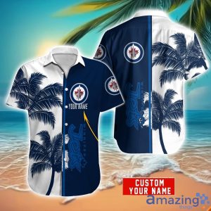 Winnipeg Jets Hawaiian Shirt And Shorts Set Custom Name Summer Vacation Shirt NHL Fans Product Photo 1