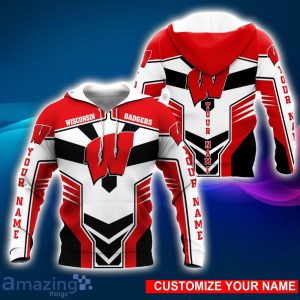 Wisconsin Badgers 3D Hoodie All Over Printed Personalized Name Special Design For Fans Product Photo 2