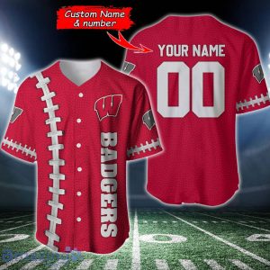 Wisconsin Badgers BaseBall jersey Shirt Custom Name & Custom Number For Fans Product Photo 1
