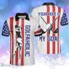 Your Hole Is My Goal Golfaholic American Flag Patriotic Personalized Polo Shirt